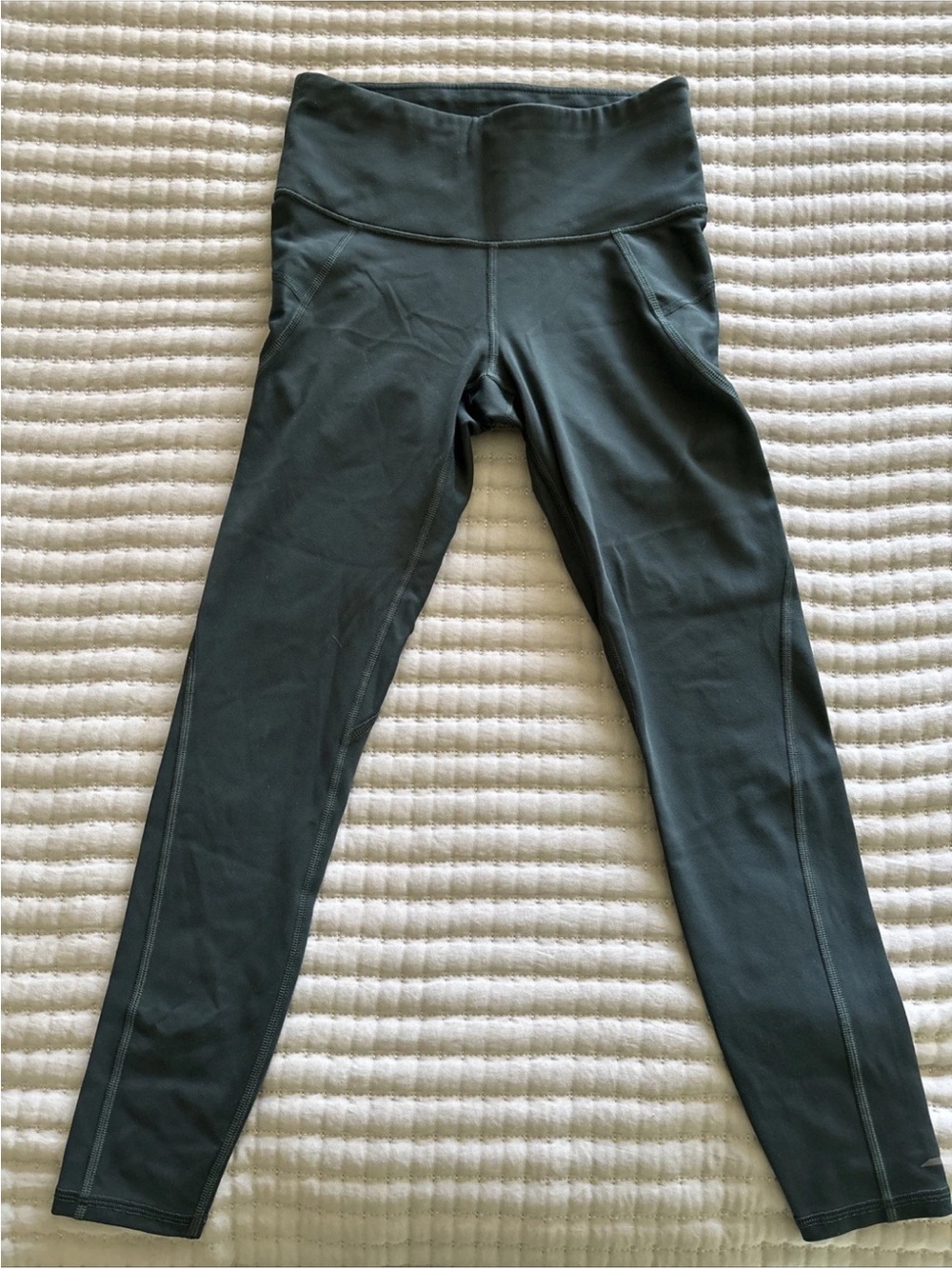 Athleta Pants Women's Size XS Cropped Dark Teal Athletic Legging Activewear-Nice